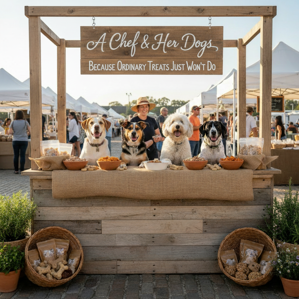 A Chef & Her Dogs Farmers Market Ad