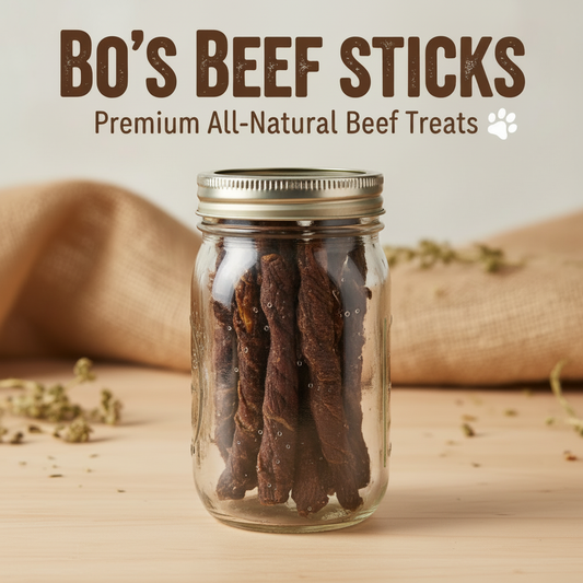 Bo's Beef Sticks in Mason Jar