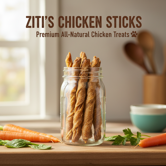 Ziti's Chicken Sticks in Mason Jar - Premium All-Natural Chicken Treats