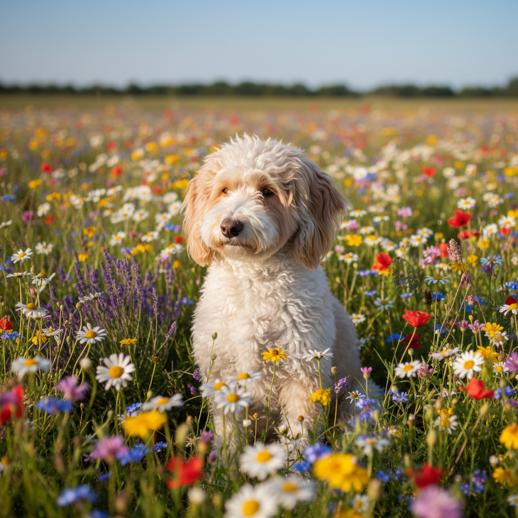 Luna in Flower Field