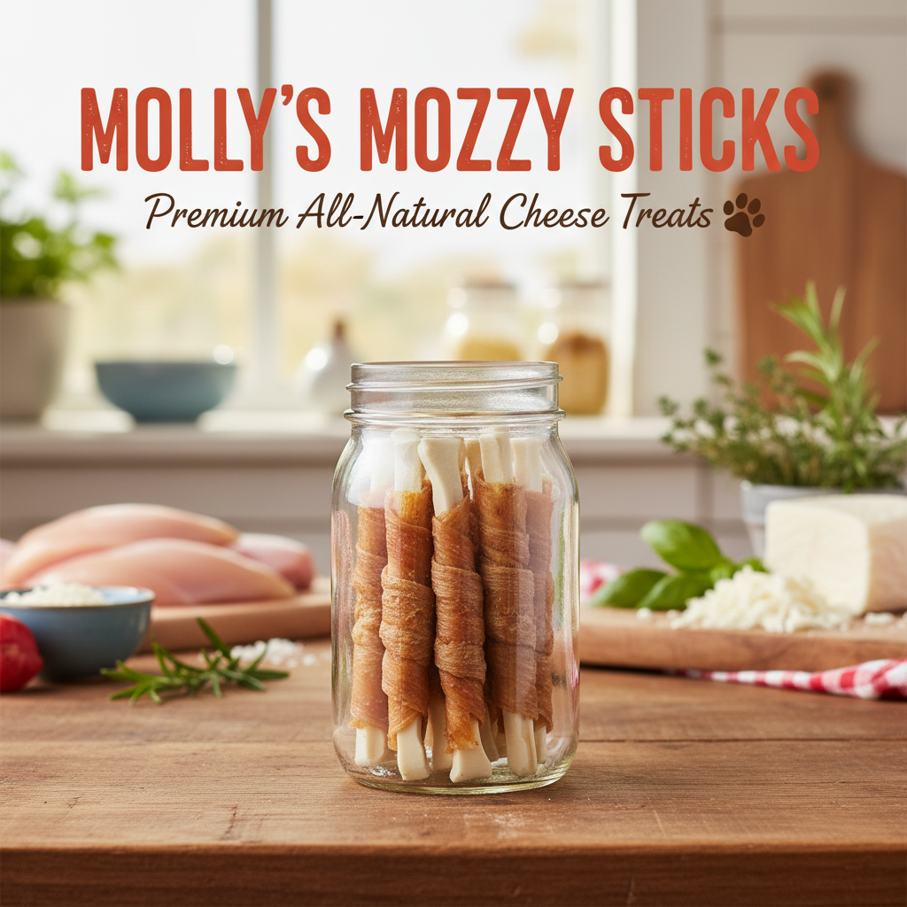 Molly's Mozzy Sticks with Vibrant Background
